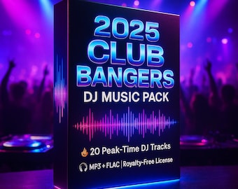 2025 Club Bangers DJ Pack: Royalty-Free Techno, House, DnB (MP3 + FLAC Digital Download)