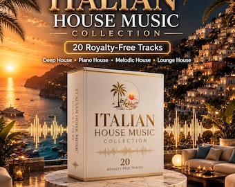 Italian House Music Collection | 20 Royalty-Free Deep, Piano Tracks (Digital Download)