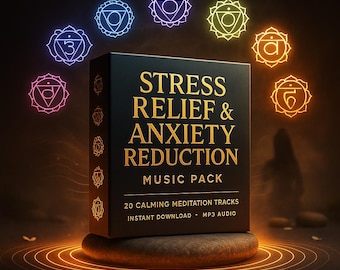 Meditation Music Pack: 20 Calming Tracks for Stress Relief (MP3 Download)