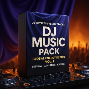 High-Energy DJ Music Pack: 20 Royalty-Free EDM Tracks (MP3 Digital Download)