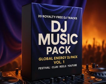 High-Energy DJ Music Pack: 20 Royalty-Free EDM Tracks (MP3 Digital Download)