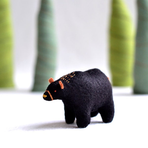 black bear  - bear soft sculpture