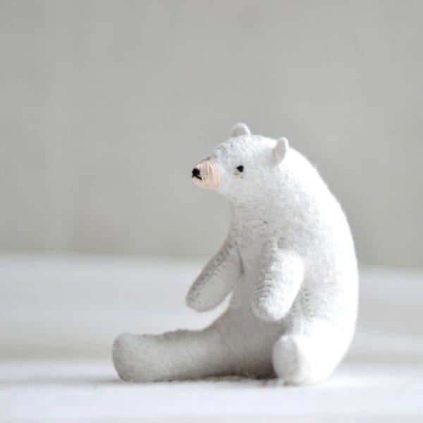 sitting bear - bear soft sculpture