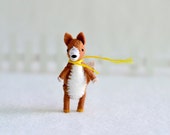 miniature red fox pocket plush animal