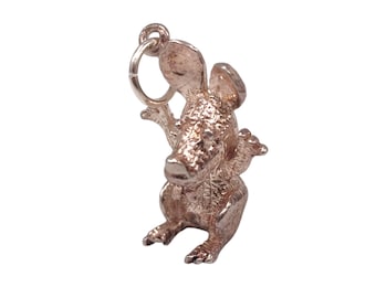 Vintage 925 Sterling Silver Mouse Character Charm Disney Pendant Bracelet Necklace Cartoon Character Gift Solid Silver Jewellery