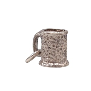 Vintage 925 Sterling Silver German Beer Stein Tankard Cup Charm Pendant Drinking Germany Necklace Bracelet Jewellery Gift