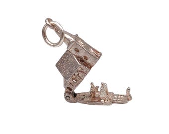 Vintage en argent sterling 925 avec breloque d'ouverture pour église, bracelet articulé pour chapelle, collier avec pendentif traditionnel, bijoux de voyage, cadeau