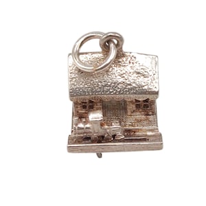 Vintage 925 Sterling Silver Moving Steam Train Station Transport Charm Bracelet Vehicle Pendant Necklace Travel Jewellery Gift