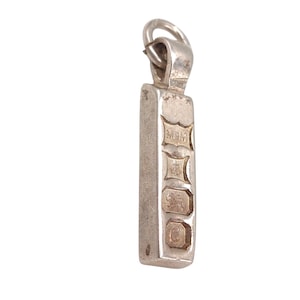Vintage 925 Sterling Silver 1978 Birmingham Stamped Silver Ingot Charm Pendant Birth Year Bracelet Necklace Jewellery Gift