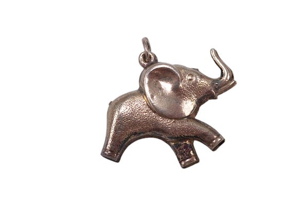 Vintage 925 Sterling Silver Puffed Elephant Dumbo Animal Charm Bracelet Traditional Pendant Necklace Jewellery Gift View 2