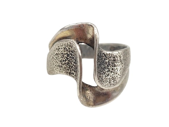 Solid 925 Sterling Silver Ornate Etched Swirled A… - image 1