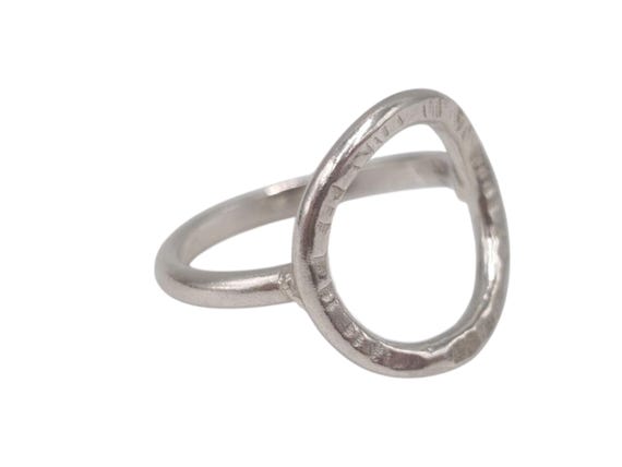 Vintage Solid 925 Sterling Silver Open Hammered K… - image 5