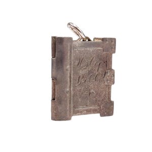 CHIM Vintage 925 Sterling Silver Holy Bible Opening Charm Pendant Necklace Bracelet Religious Jewellery Gift
