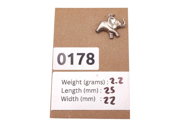 Vintage 925 Sterling Silver Puffed Elephant Dumbo Animal Charm Bracelet Traditional Pendant Necklace Jewellery Gift View 4