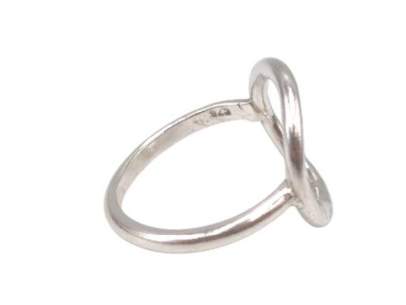 Vintage Solid 925 Sterling Silver Open Hammered K… - image 6