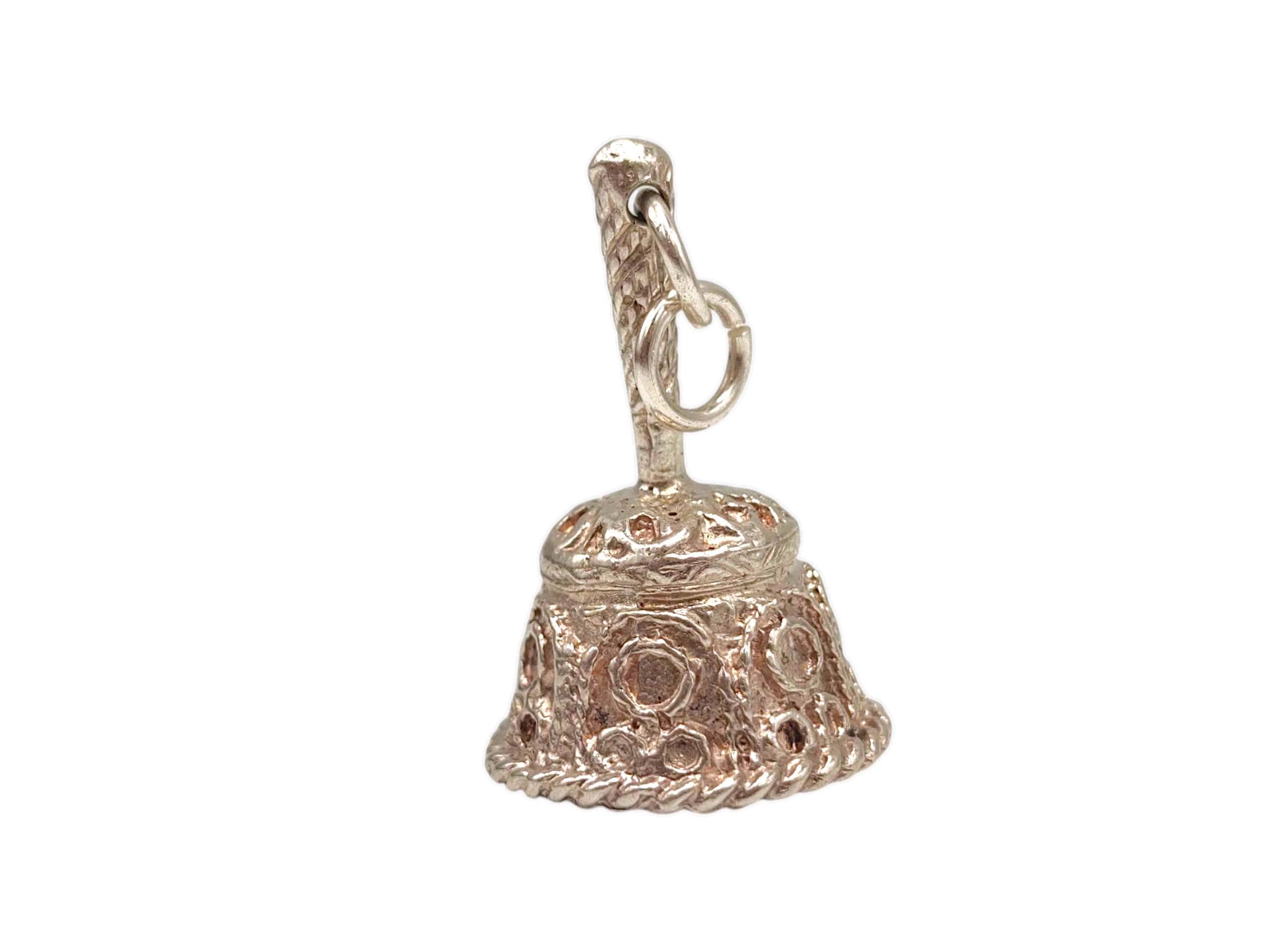 Vintage 925 Sterling Silver Ringing Ringable Bell Charm Pendant Bracelet Necklace Jewellery Gift