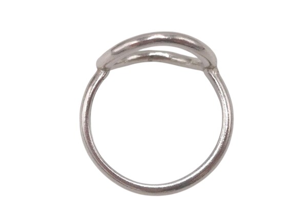 Vintage Solid 925 Sterling Silver Open Hammered K… - image 4