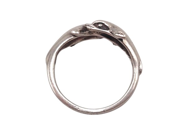 Vintage Solid 925 Sterling Silver Bypass Double D… - image 3