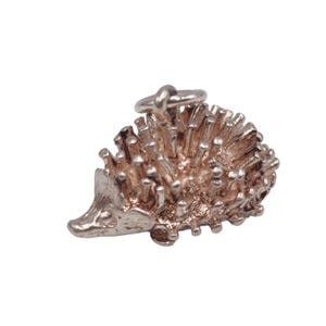 Vintage 925 Sterling Silver 3D Hedgehog Animal Charm Pendant Lucky Traditional Bracelet Necklace Jewellery Gift