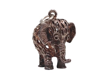 Collana con Simboli Portafortuna in Argento 925 Placcato Oro e Perline Colorate, Ciondoli Elefante, Mano di Fatima, Ferro di Cavallo, Mano che fa le Corna, 13, Cornetto, Quadrifoglio Argento