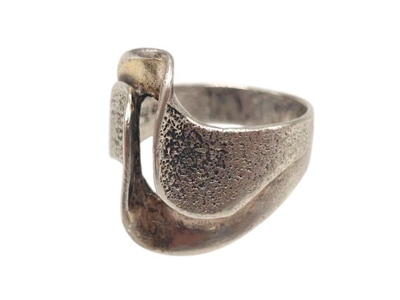 Solid 925 Sterling Silver Ornate Etched Swirled A… - image 6