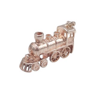 Vintage 925 Sterling Silver Steam Train Transport Charm Bracelet Vehicle Pendant Necklace Travel Jewellery Gift