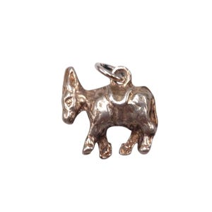Vintage 925 Sterling Silver Oxidised Donkey / Mule Charm Bracelet Traditional Pendant Necklace Animal Jewellery Gift