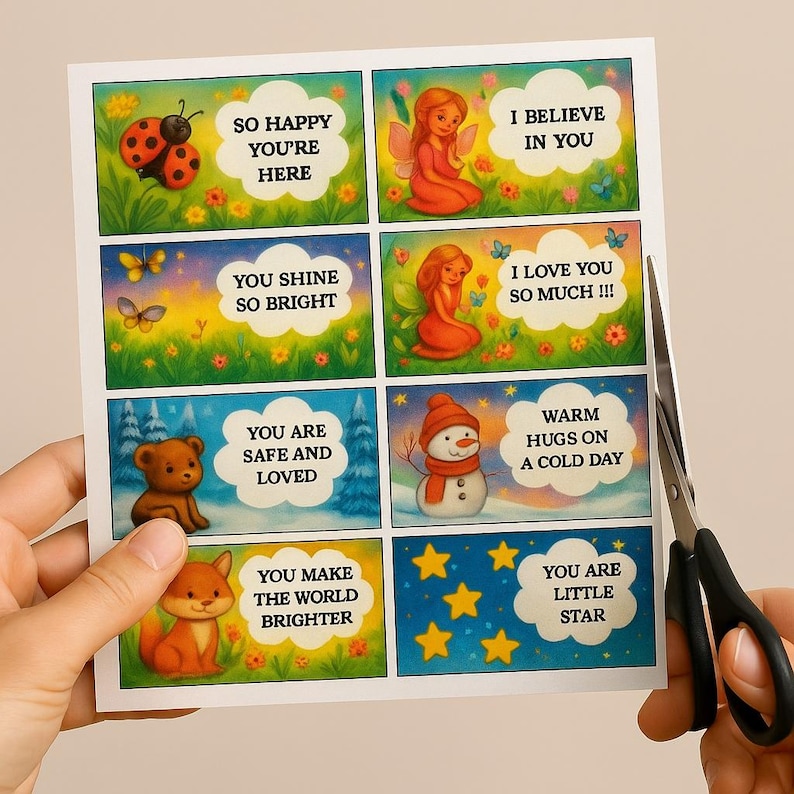 Printable Positive Notes for Kids – 110 Messages to Brighten Their Day ...