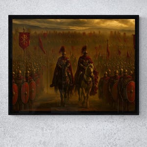 Marcha del ejército romano antiguo - Decoración de guerrero vintage - Descarga digital para aficionados a la historia