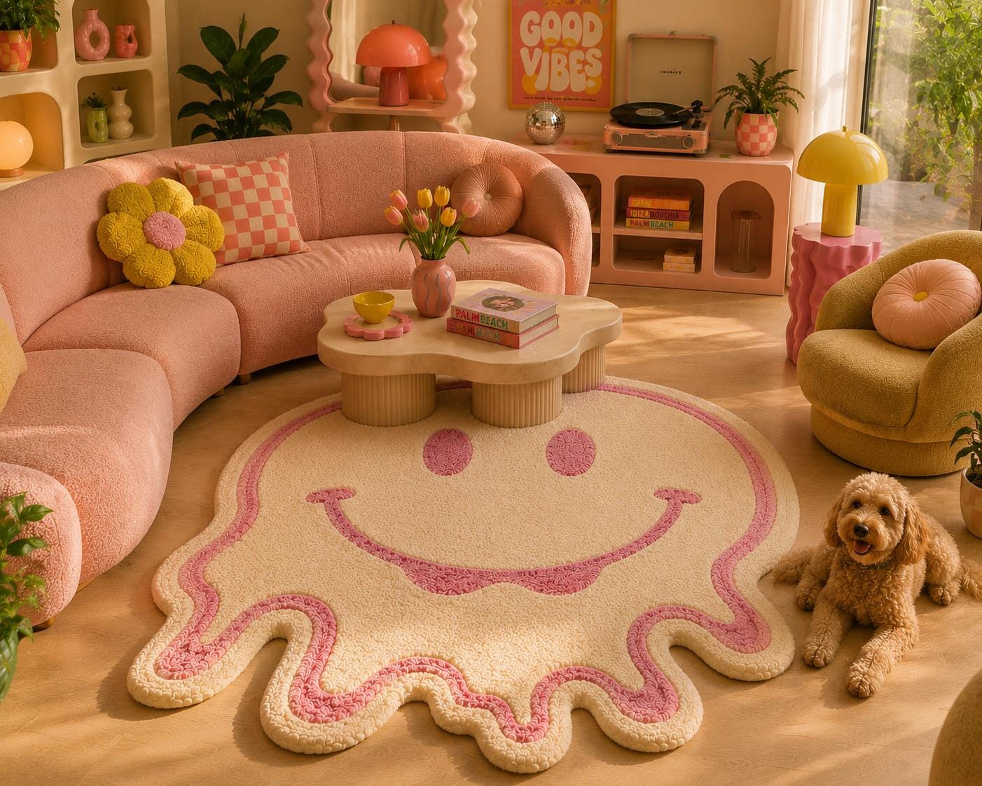 Drippy Smiley Rug - Etsy