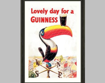 Vintage Guinness Poster: Irish Pub Art Prints (Digital Download)