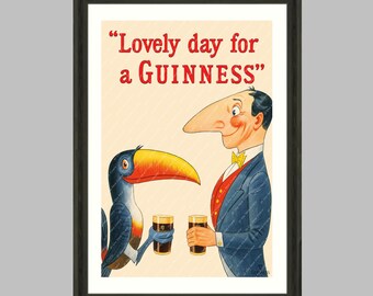 Vintage Guinness Poster: Irish Pub Art Prints (Digital Download)