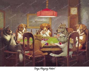Cani che giocano a poker di Cassius Marcellus Coolidge / Download digitale istantaneo