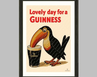 Vintage Guinness Poster: Irish Pub Art Prints (Digital Download)