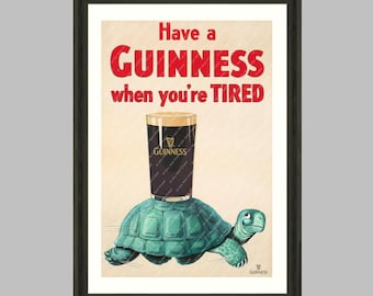 Vintage Guinness Poster: Irish Pub Art Prints (Digital Download)