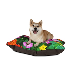 Floral Pet Bed | Cozy Dog & Cat Pillow, Pet Lounge Cushion, Floral Home Decor, Cute Pet Gift, Spring/Summer Vibe
