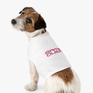 Game Over Pet Tank Top, Funny Pet Apparel, Dog Shirt, Cat Tank Top, Pet Gift, Gaming Dog Clothes, Cute Animal Outfits