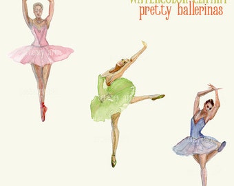 Ballet Clipart,Ballerina  Watercolor Clipart,ballerina,PNG file,dancer,Ballerina Clipart, Dance Clipart, ,Hand painted clipart,invitations