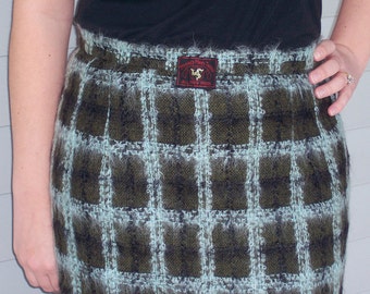 Vintage 1940s Wool Skirt by designer Nat Gordon, Moores Manx  Tweed - RARE