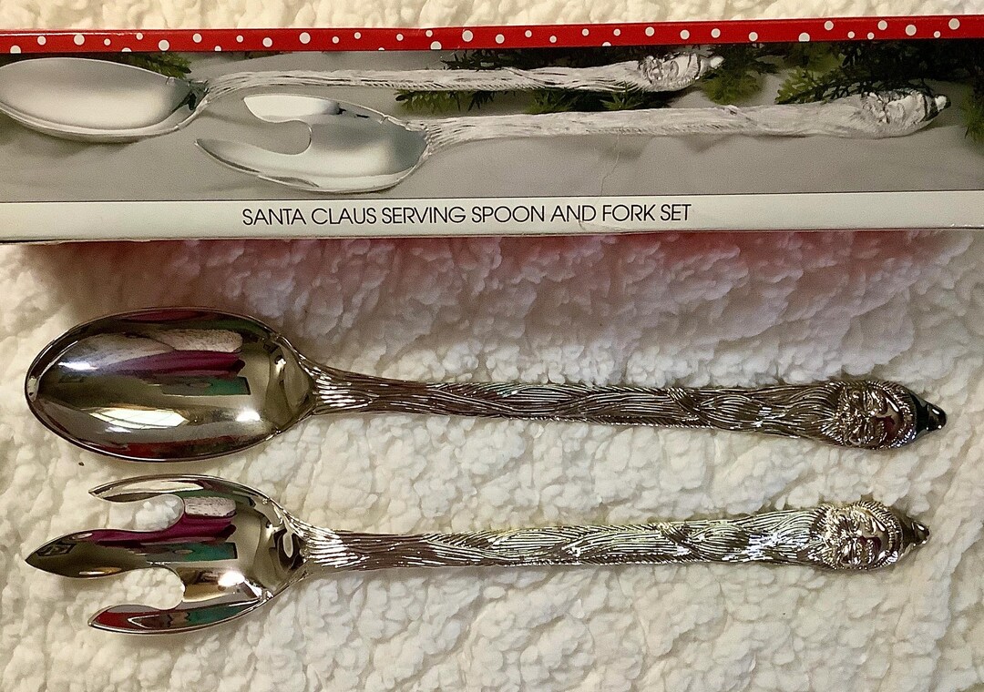 Santa Spoon Santa Silver Plate Serving Spoon - International Silver Co. 1995 - Etsy