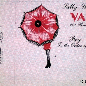 Vintage Unused Business Checks, Sally Stanford the Sausalito Madame, Valhalla Inn, Actual Checks image 1