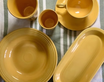 Vintage Original Yellow Fiestaware HLC,  Various Pieces to Choose From