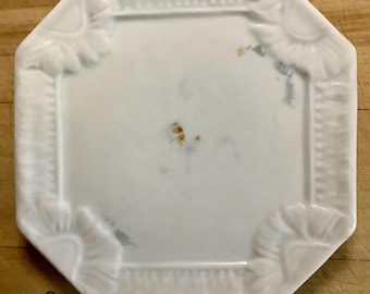 Antique Porcelain Trivet, floral, unmarked