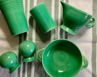 Vintage Original Green Fiestaware HLC,  Various Pieces to Choose From