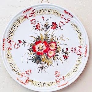 Vintage Hand Painted Italian Porcelain Wall Plate