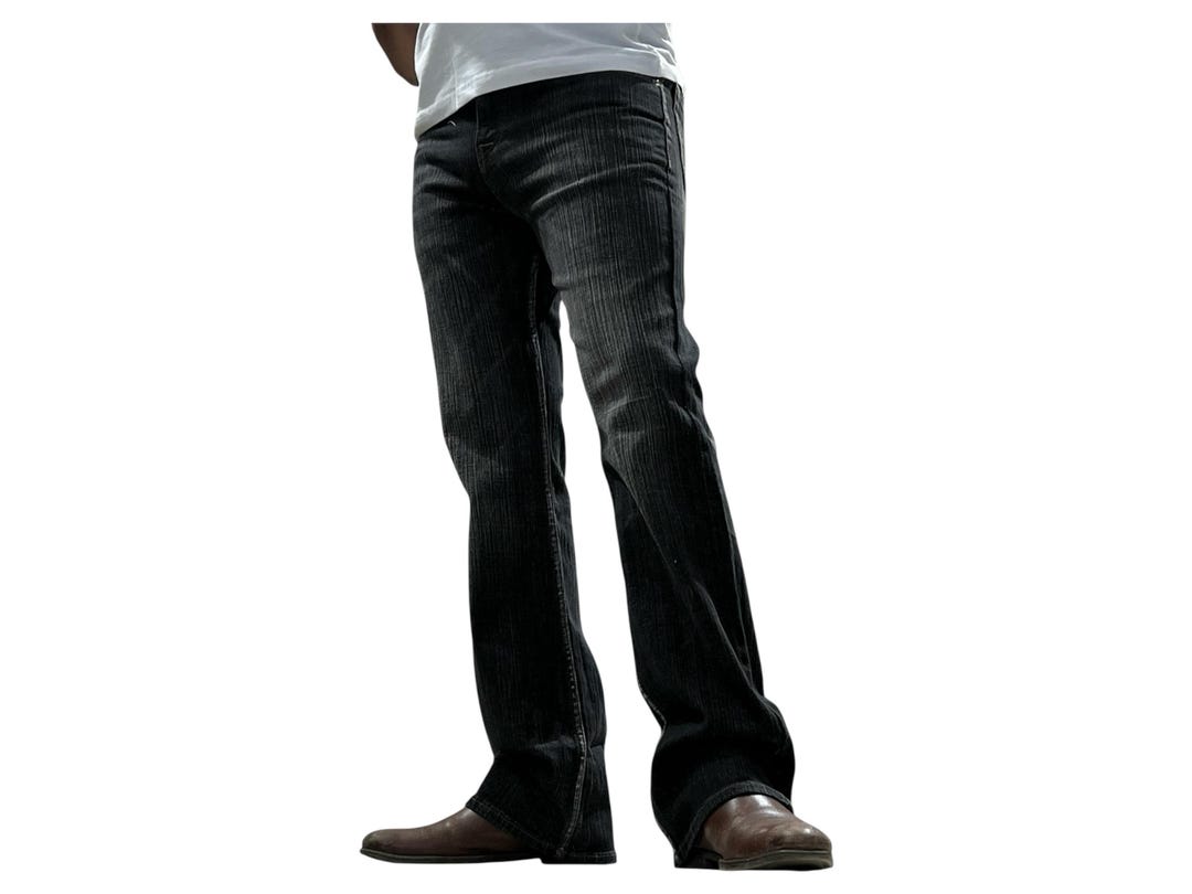 Slim Bootcut Jeans Mens: Stretch Denim Y2K Style