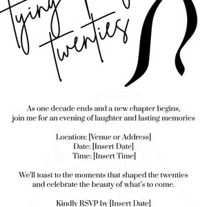 Tying up my Twenties