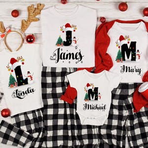 Family Christmas Shirt,Shirt With Name And Text,Monogrammed Family Christmas Shirt,Custom Christmas Shirt,Personalized  Christmas Family Tee