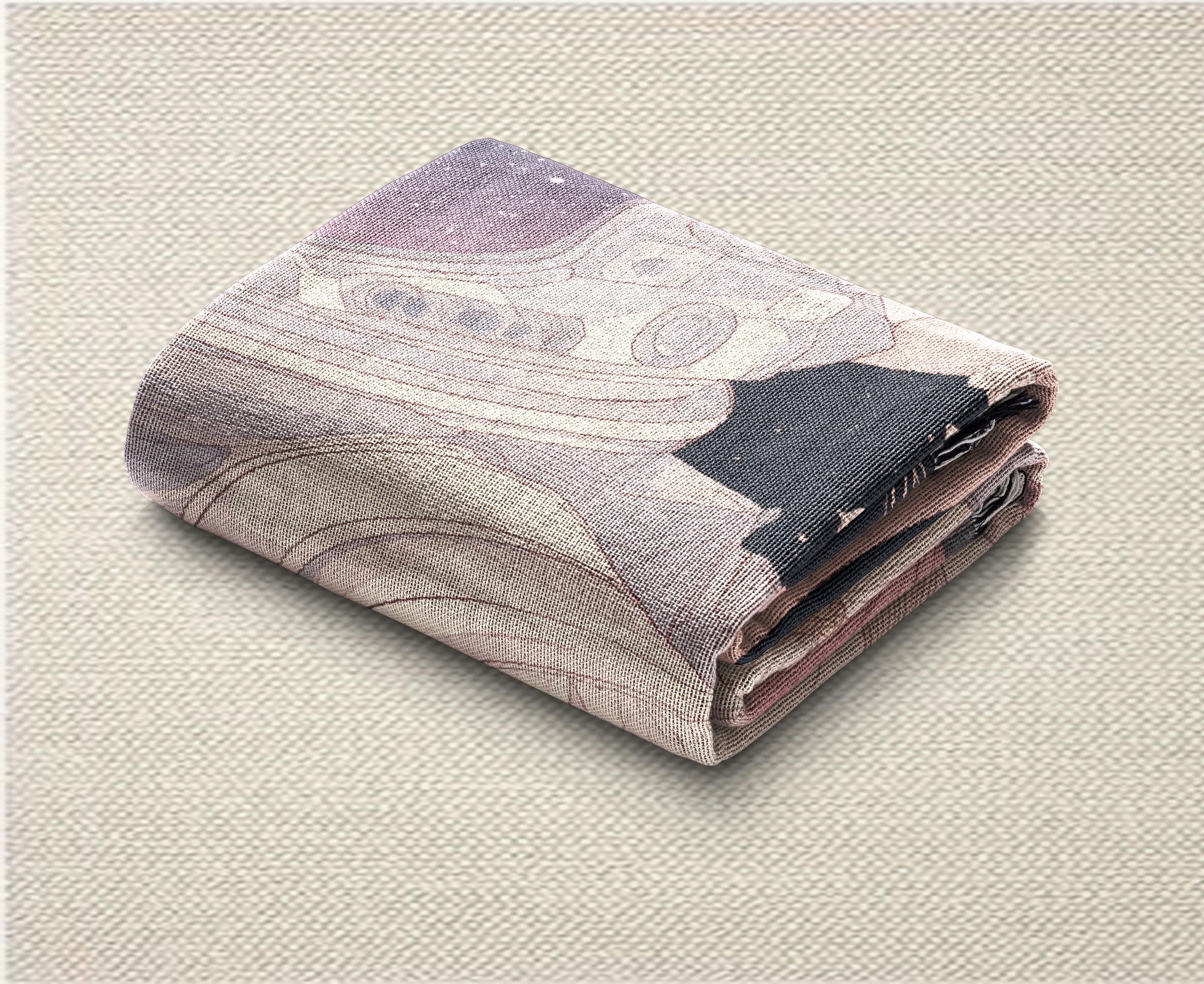 Astronaut Floral 100% Cotton Woven Blanket, Space Lover Gift