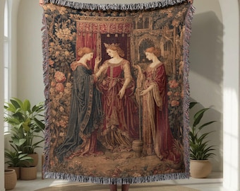 ウクライナの女性100%コットン織りブランケット、スラブの女神